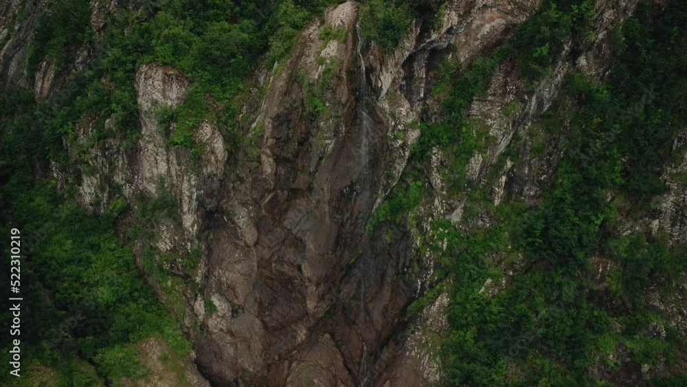 mountain streams come together and form a mountain river, top view mountain streams come together and form a mountain river, top view