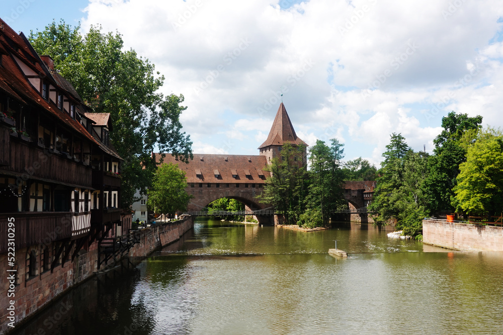 Schlayer tower in old fortification in Nuremberg, Germany