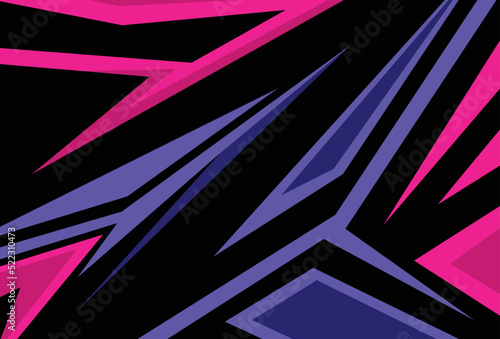 Wallpaper Mural Illustration Vector graphic of Abstract Racing Stripes  fit for  background with blue and pink color etc. Torontodigital.ca