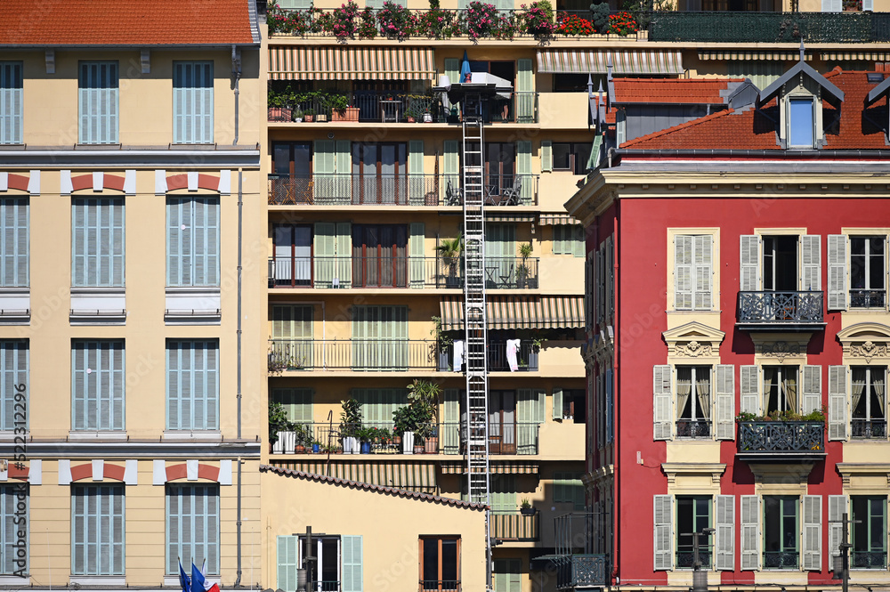 old buildings detail in Nice France old buildings detail in Nice France