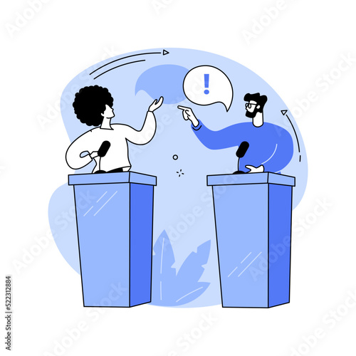 Master of Arts in political science isolated cartoon vector illustrations.
