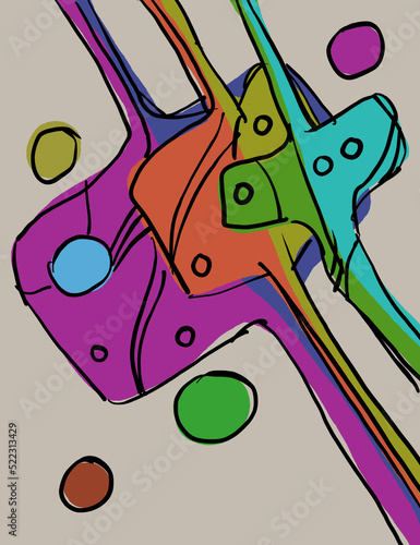Abstract image for printing - digital painting