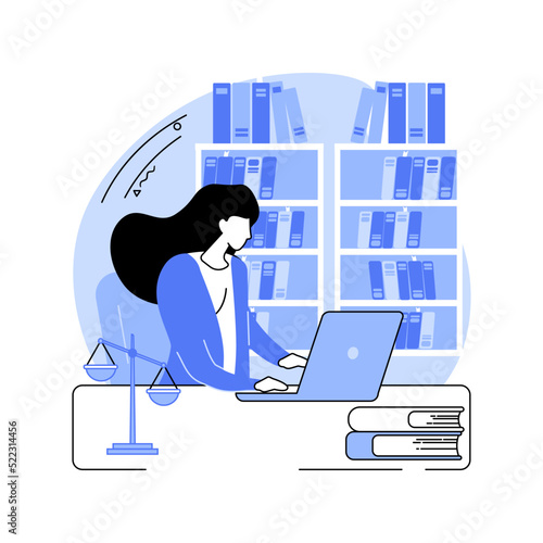Study criminal case isolated cartoon vector illustrations.