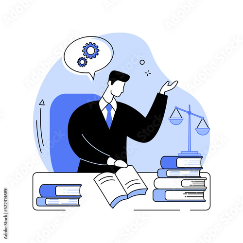 Follow law changes isolated cartoon vector illustrations.