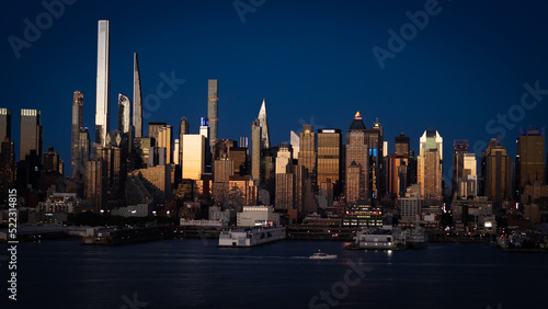 New York Skyline At Sundown
