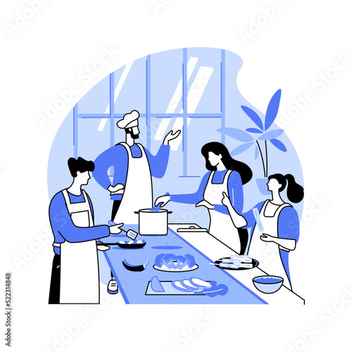 Cooking classes isolated cartoon vector illustrations.