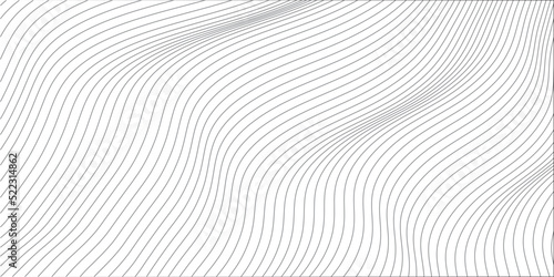 Abstract wavy gray stream element for design on a white background isolated. It used for Web, Desktop background, Wallpaper, Business banner, poster. Wave with lines created using blend tool.