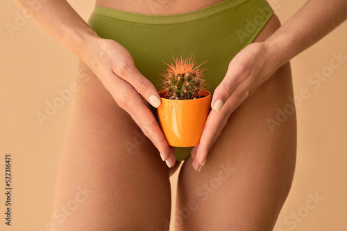 Obraz na plátně The concept of hair removal, smoothness