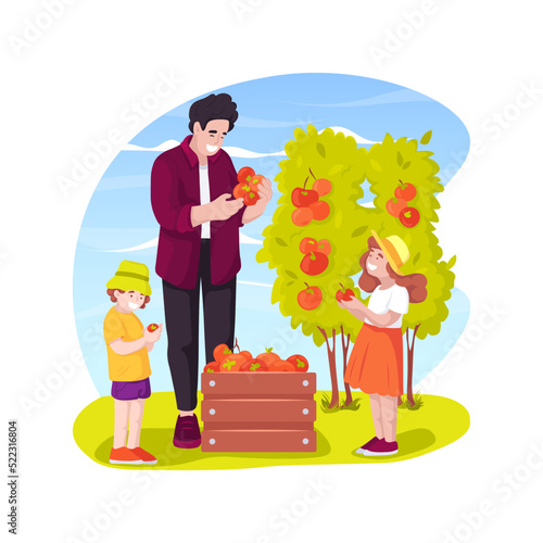 Harvesting isolated cartoon vector illustration.