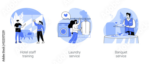 Hotel business isolated cartoon vector illustrations se