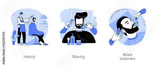 Barbershop isolated cartoon vector illustrations se