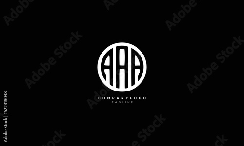 AAA Abstract initial monogram letter alphabet logo design