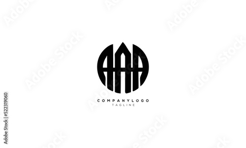 AAA Abstract initial monogram letter alphabet logo design