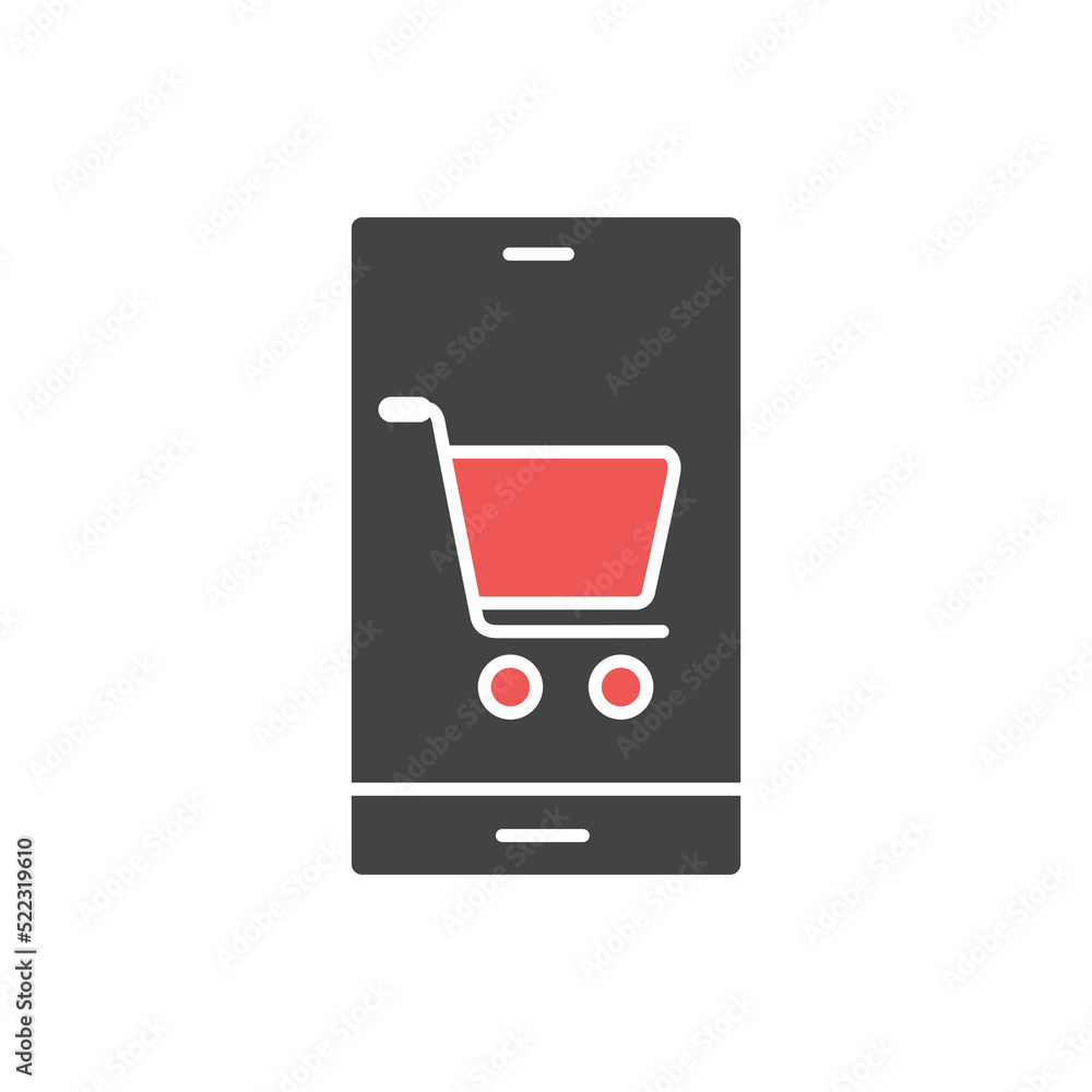 Mobile Shopping icons symbol vector elements for infographic web Mobile Shopping icons symbol vector elements for infographic web