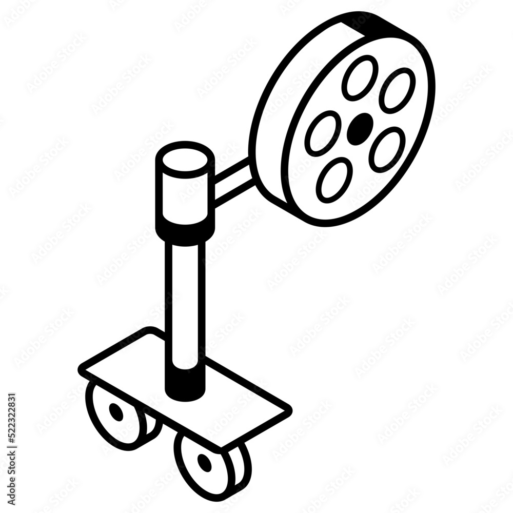 Fototapeta premium A modern line icon of operation light 