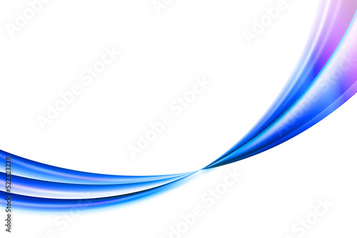 Blue abstract, circular movement on white background
