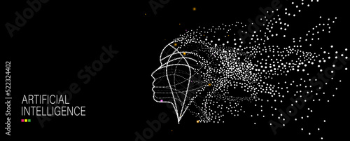 Conceptual technology illustration of artificial intelligence