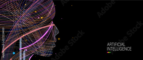 Conceptual technology illustration of artificial intelligence