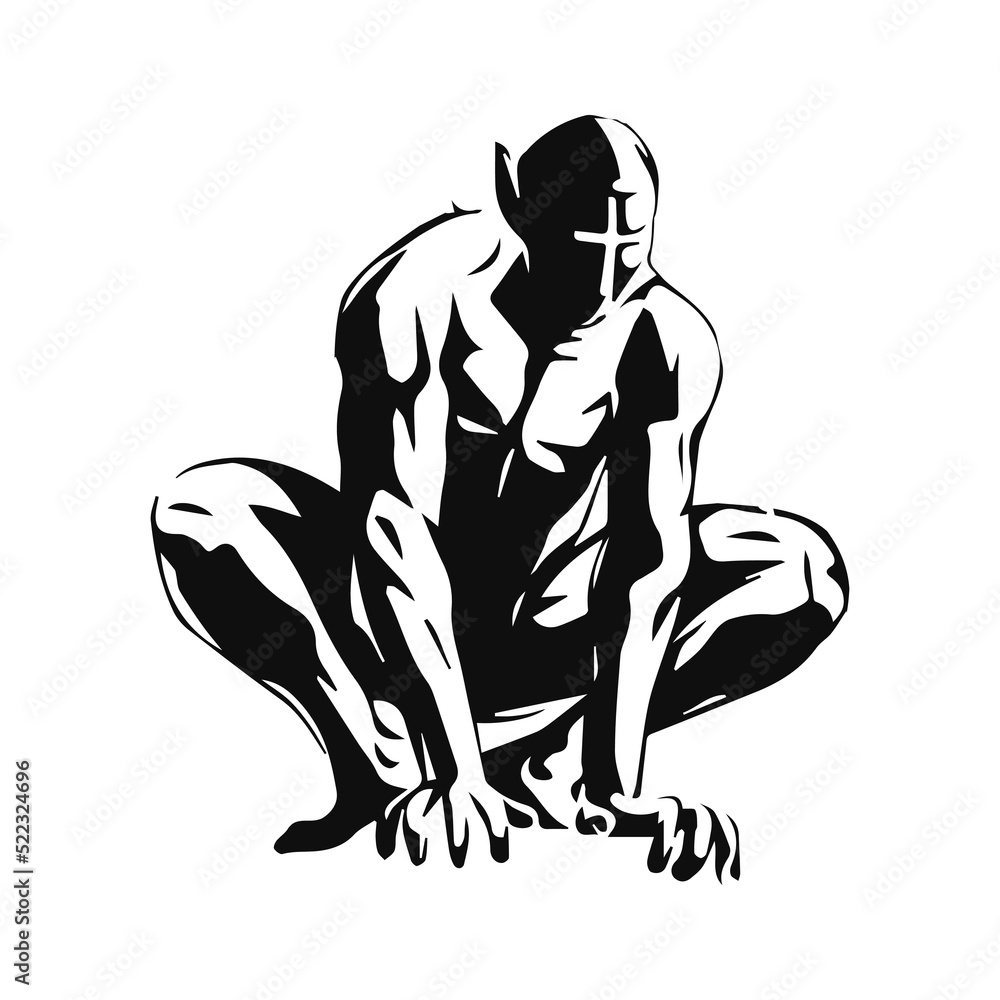 male human silhouette illustration vector male human silhouette illustration vector