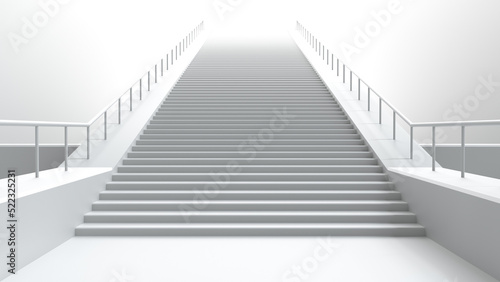White background stairs up