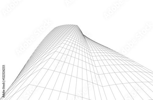 Architectural background vector 3d illustration