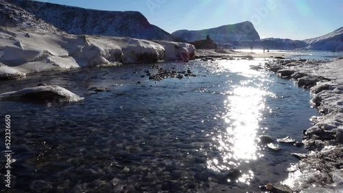 winter beach at the Lofoten photo