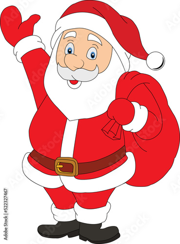 Santa Claus Christmas Vectors illustration.