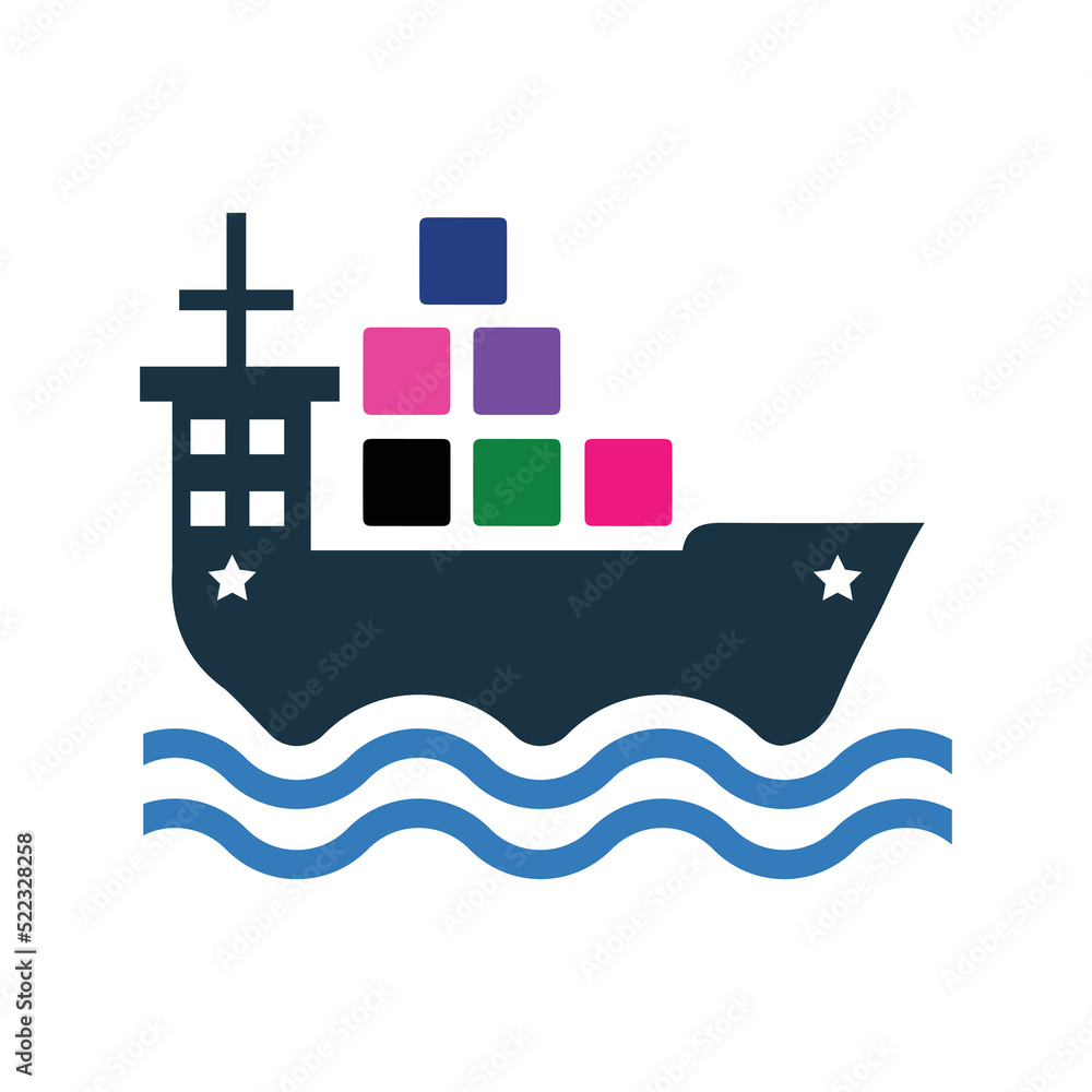 Box, cargo, shipping icon. Editable vector graphics.