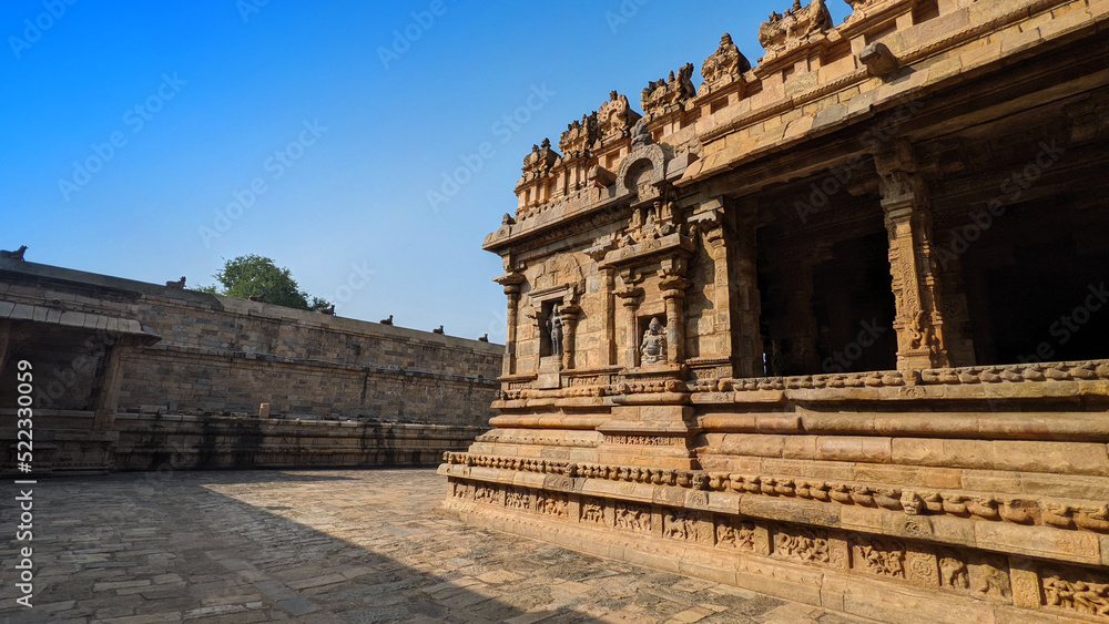 Fototapeta premium Ancient Shiva temple of Dharasuram, a Unesco heritage site, Tamil Nadu, India