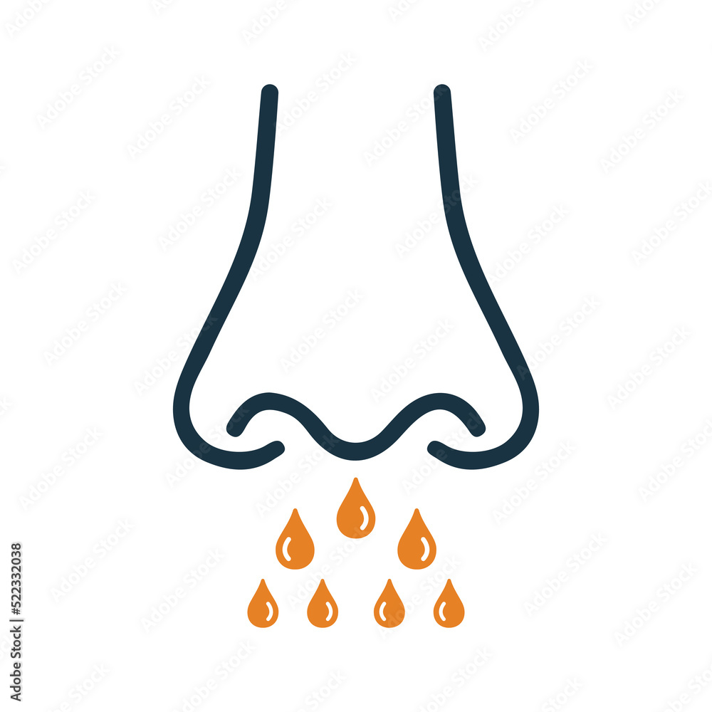 Nose and Smell Icon. Simple flat design Concept. Nose and Smell Icon. Simple flat design Concept.