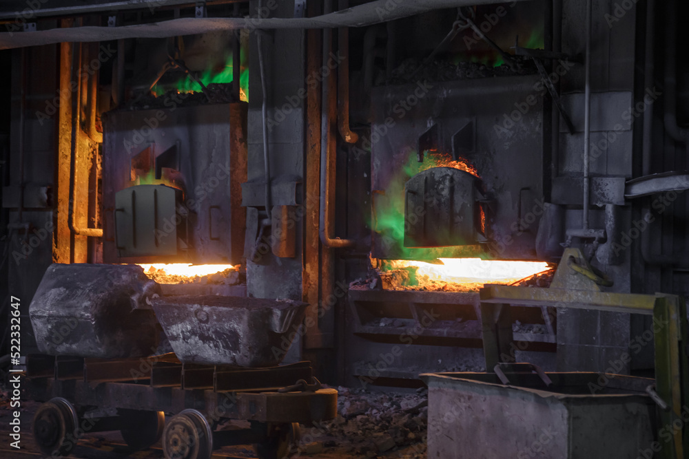 Special gas oven for melting copper. Special gas oven for melting copper.
