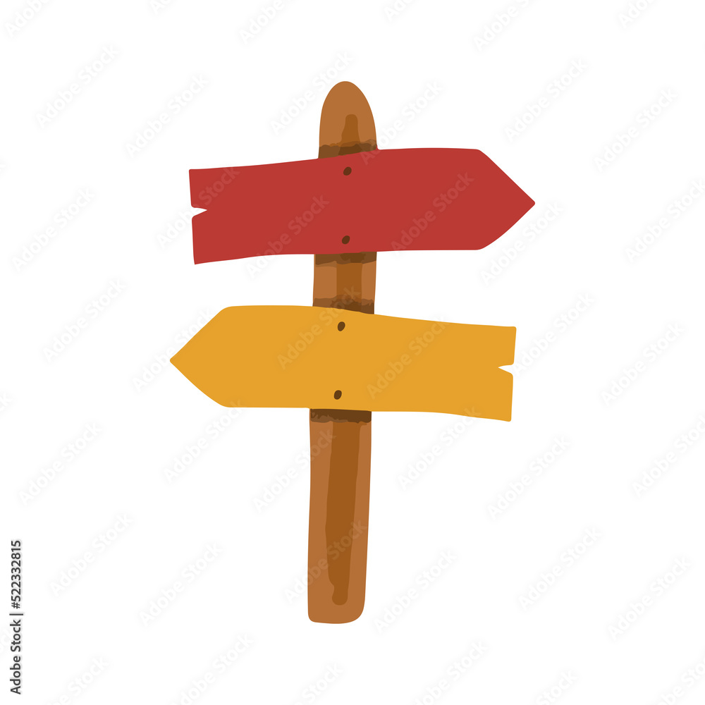 Way signs hand drawn illustration. Tourism concept. Way signs hand drawn illustration. Tourism concept.