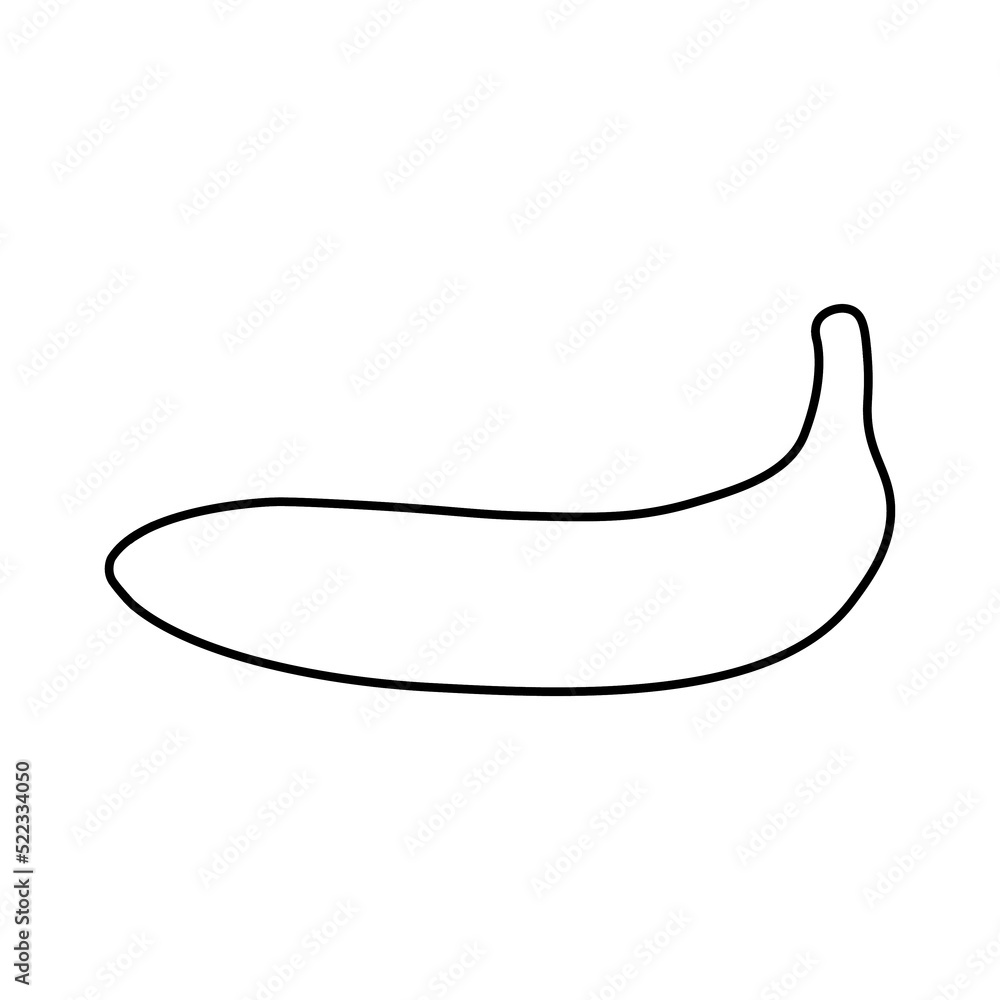 Banana food vector icon illustration fruit outline. Organic vitamin symbol for vegetarian and sweet tropical nature isolated white line thin Banana food vector icon illustration fruit outline. Organic vitamin symbol for vegetarian and sweet tropical nature isolated white line thin