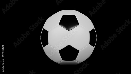 3d illustration of a soccer ball on white background