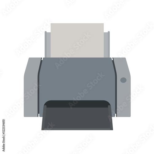Printer emoji vector illustration paper office printing print