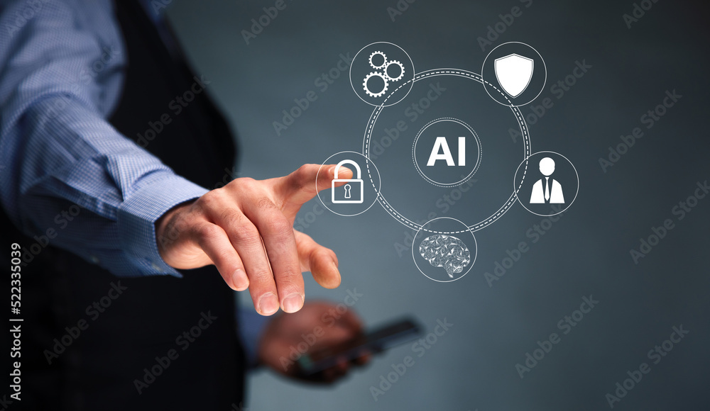 businessman hand phone for artificial intelligence businessman hand phone for artificial intelligence