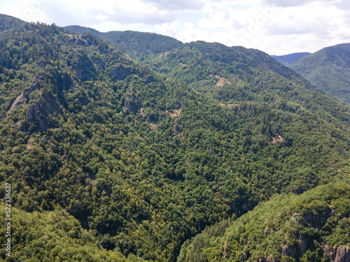 Aerial view of Ecotrail Struilitsa and Devin River gorge  Bulgaria