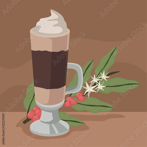 coffee milkshake in cup