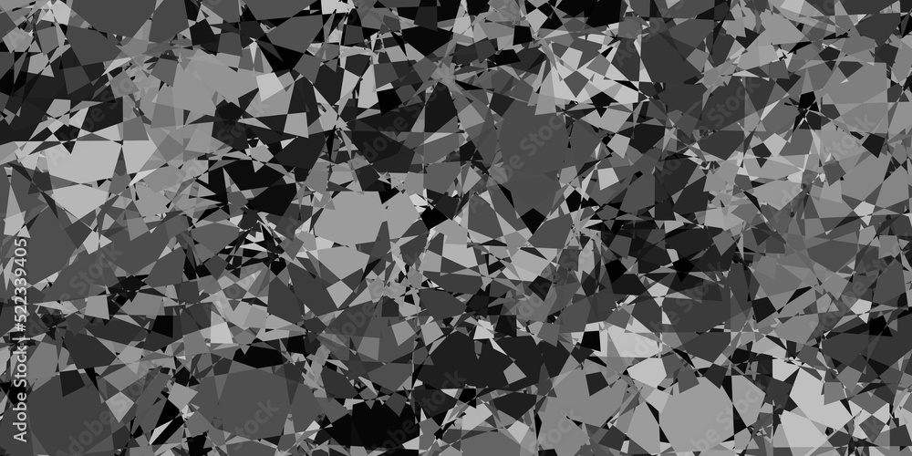 Dark Gray vector background with triangles. Dark Gray vector background with triangles.