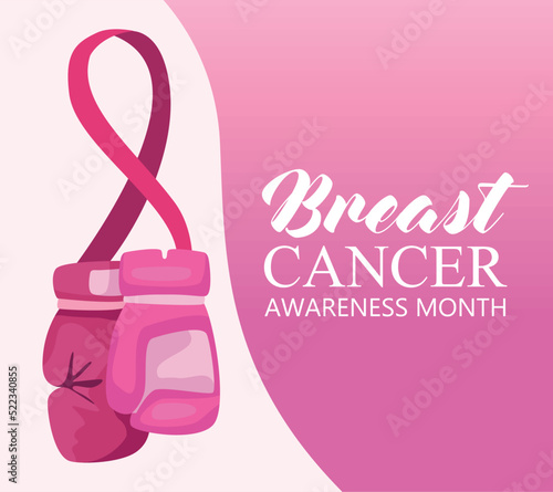 breast cancer with boxin gloves