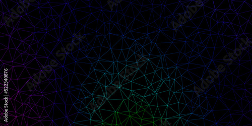 Dark multicolor vector triangle mosaic pattern.