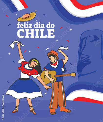 chile patrias fiestas day festive advertising poster.jpg photo