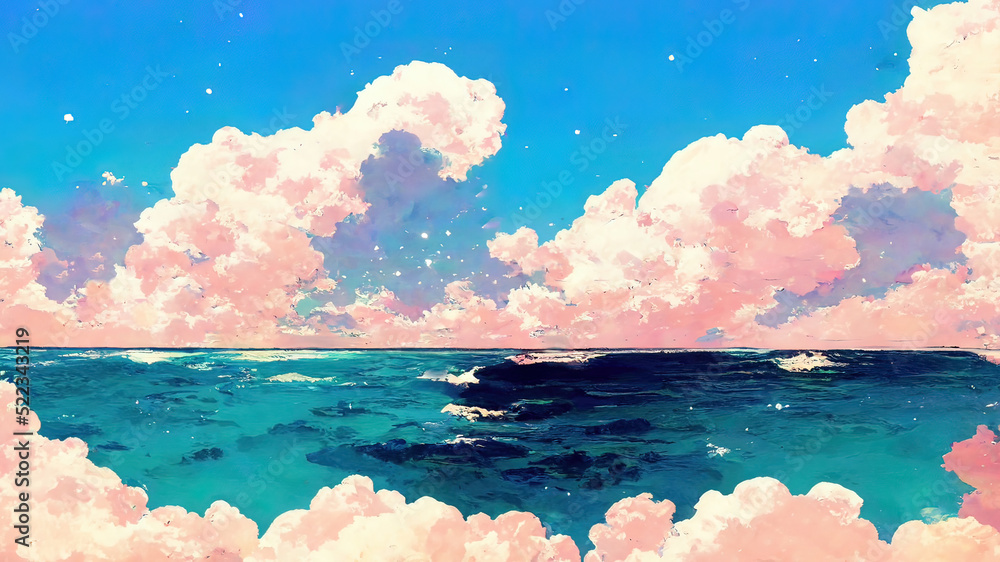 Anime landscape / Ocean / Sky / Wallpaper Engine - YouTube-demhanvico.com.vn