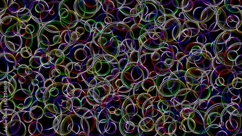 background of overlapping  multi-colored bubbles