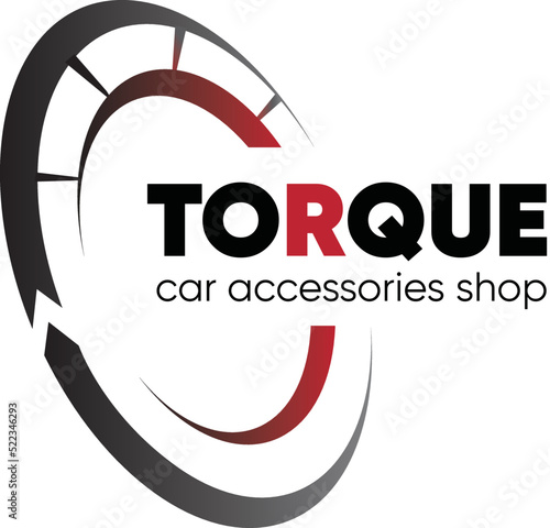 Tachometer stylised logo with text