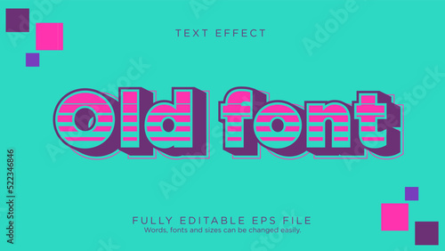 Old School Retro Text Effect Font Type
