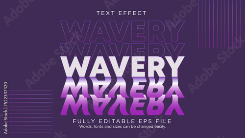 Wavery Text Effect Font Type photo
