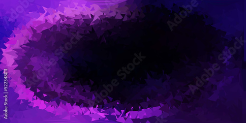 Dark purple vector abstract triangle backdrop.