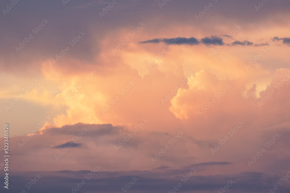 Gorgeous clouds at sunset time.