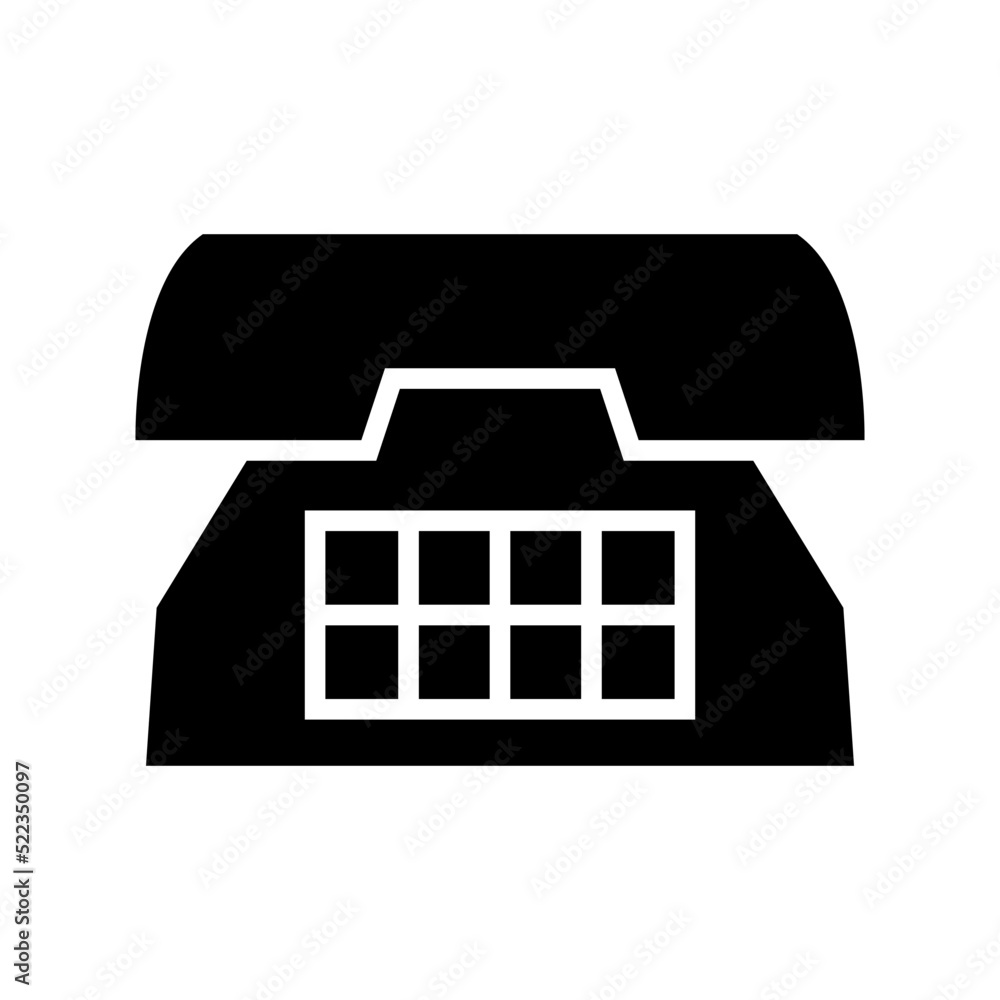 telephone icon or logo isolated sign symbol vector illustration - high quality black style vector icons
